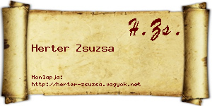 Herter Zsuzsa névjegykártya